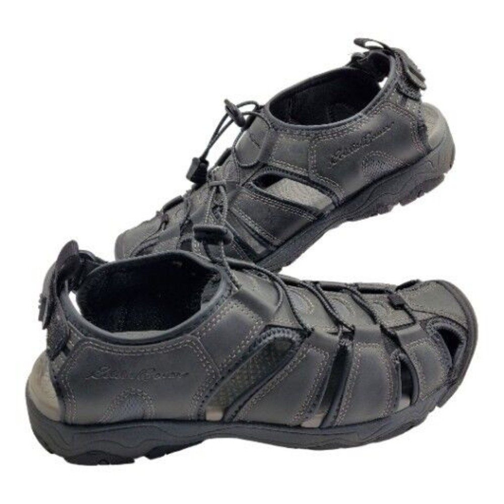 Eddie Bauer Men's 9M Meridian Bump Toe Sandal Black River Float Trip Water Shoe - Picture 9 of 12